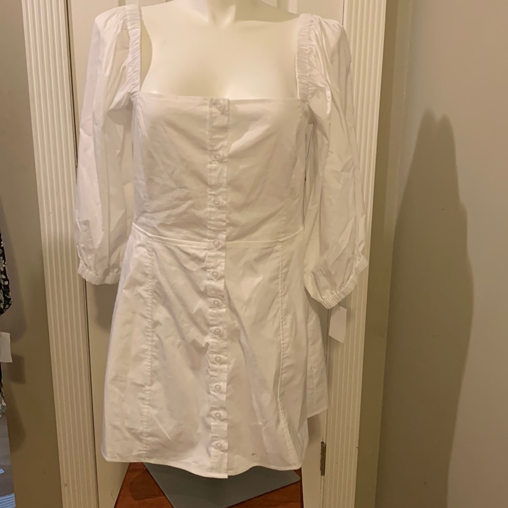 Crisp white long shirt